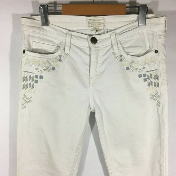 Current/Elliott The Stiletto Embroidered Jeans - Picture 3 of 8